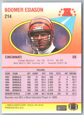 1991 Fleer Ultra Boomer Esiason #214