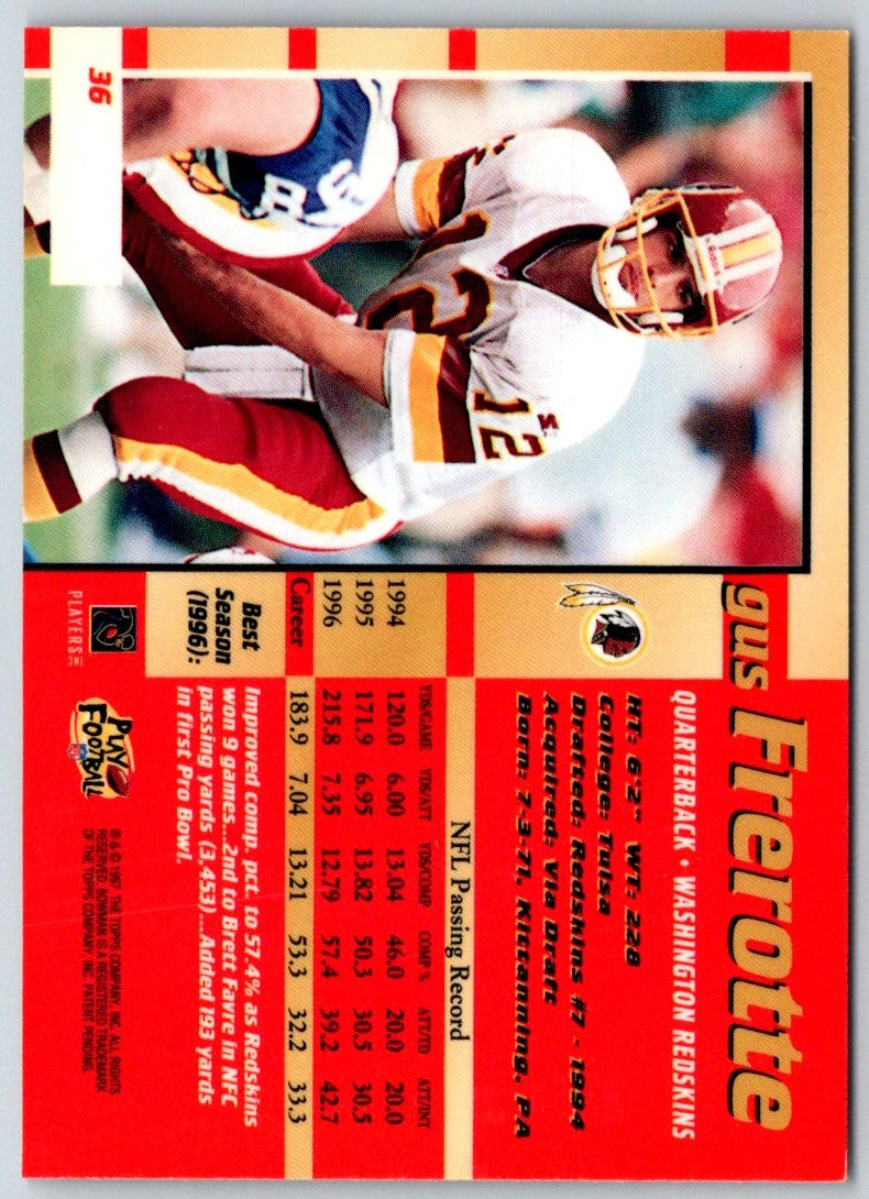 1997 Bowman's Best Gus Frerotte