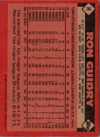 1986 O-Pee-Chee Wax Box Cards Ron Guidry #H