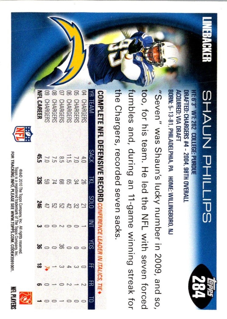 2010 Topps Shaun Phillips