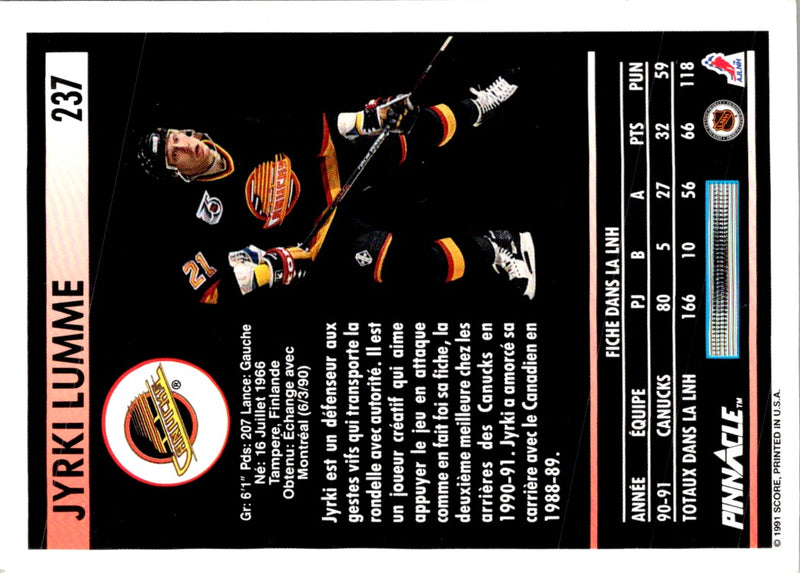 1991 Pinnacle Jyrki Lumme