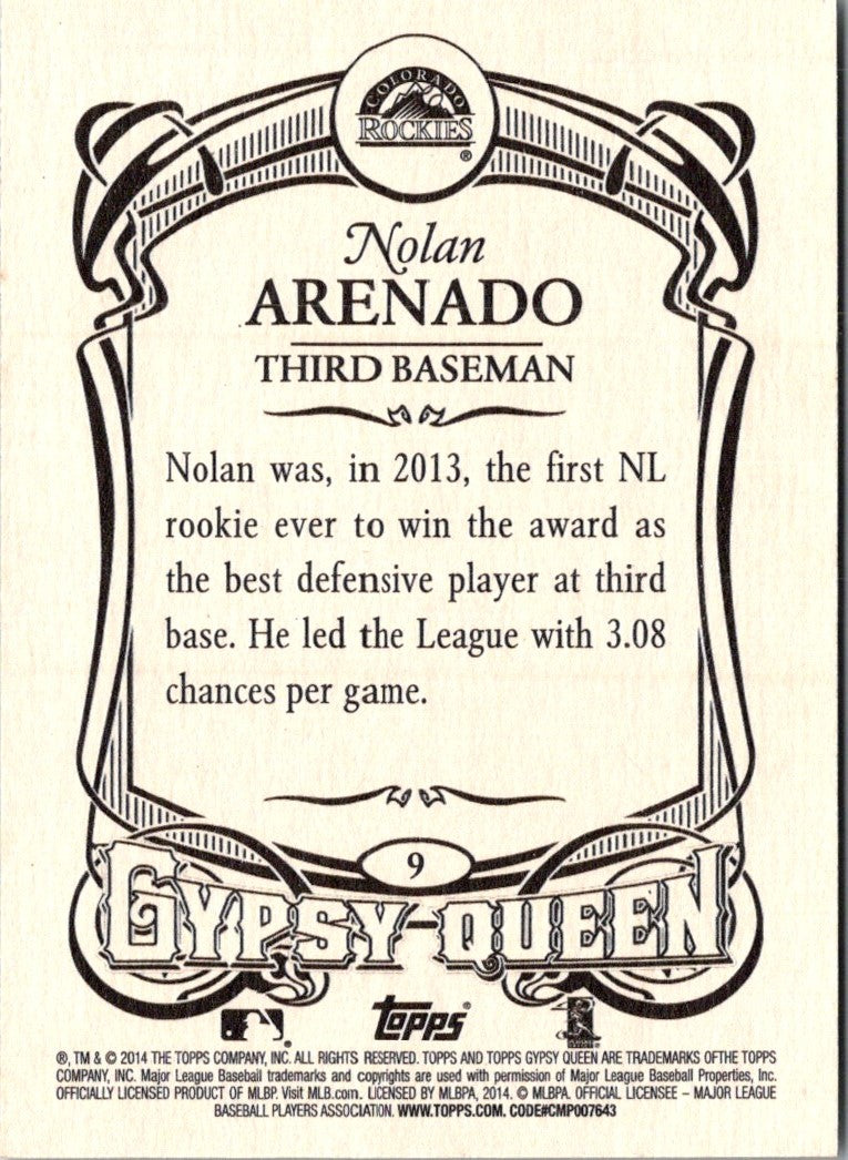 2014 Topps Gypsy Queen Nolan Arenado