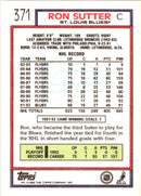 1992 Topps Ron Sutter