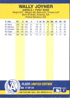 1987 Fleer Record Setters Wally Joyner #17