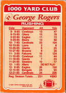 1986 Topps 1000 Yard Club George Rogers