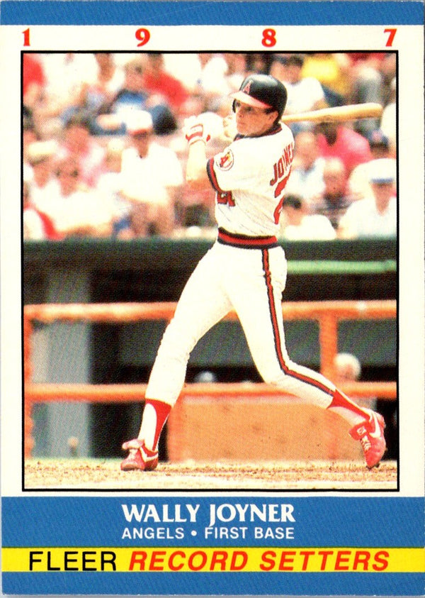 1987 Fleer Record Setters Wally Joyner #17