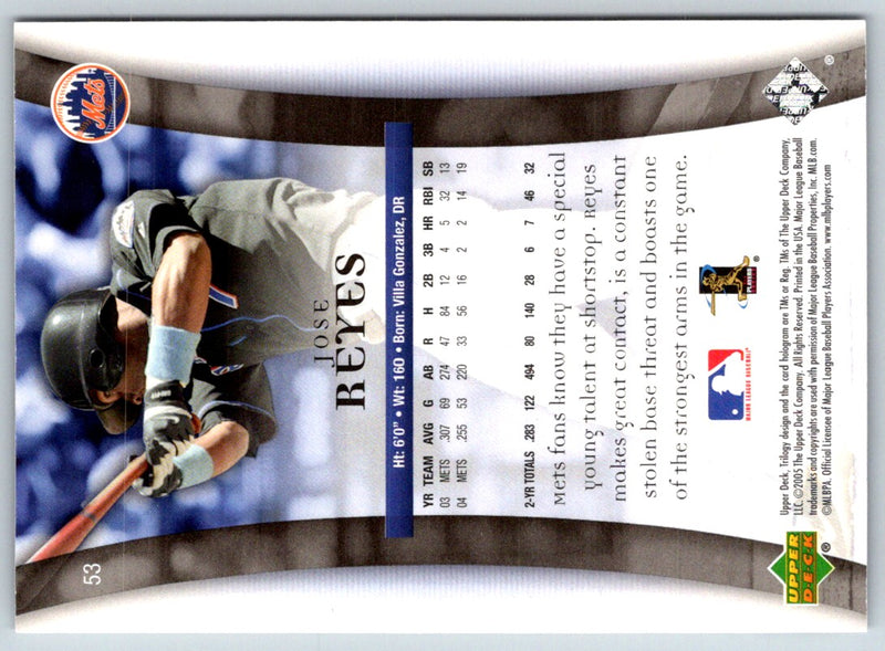 2005 Upper Deck Trilogy Jose Reyes