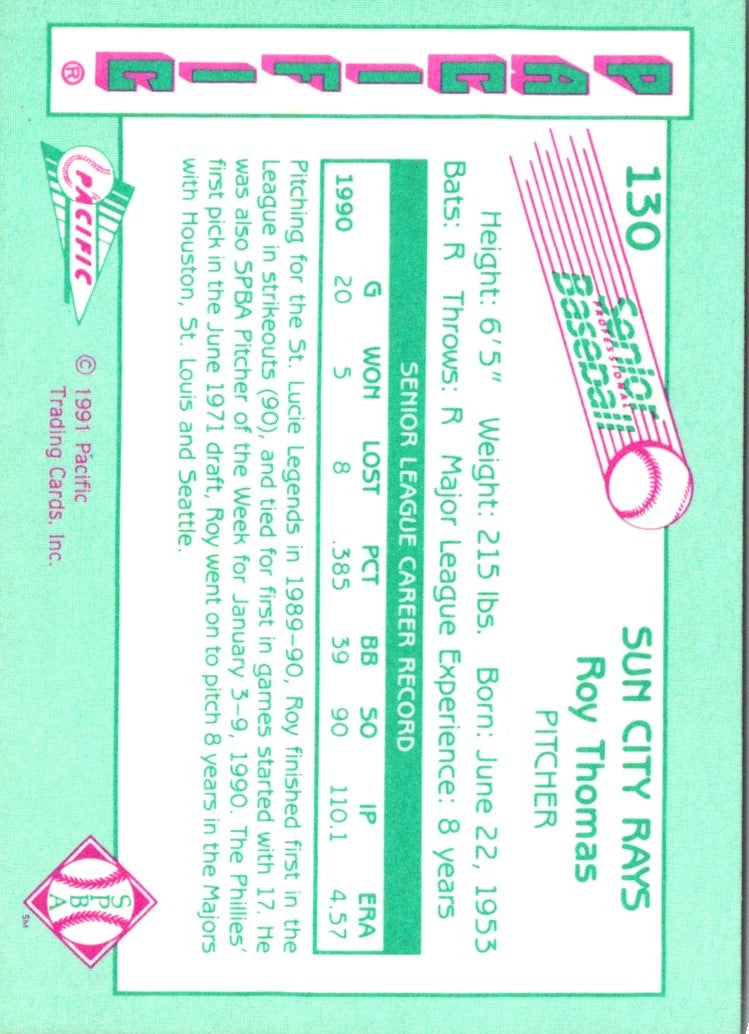 1991 Pacific Senior League Roy Thomas