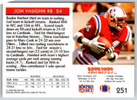 1992 Proset Jon Vaughn #251