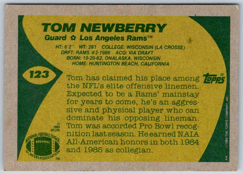 1989 Topps Tom Newberry