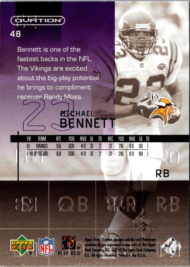 2002 Upper Deck Ovation Michael Bennett