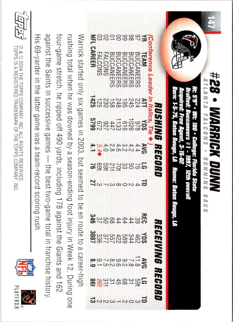 2004 Topps Warrick Dunn