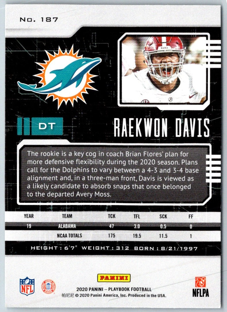 2020 Panini Absolute Raekwon Davis