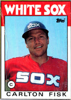 1986 Topps Wax Box Cards Carlton Fisk #E