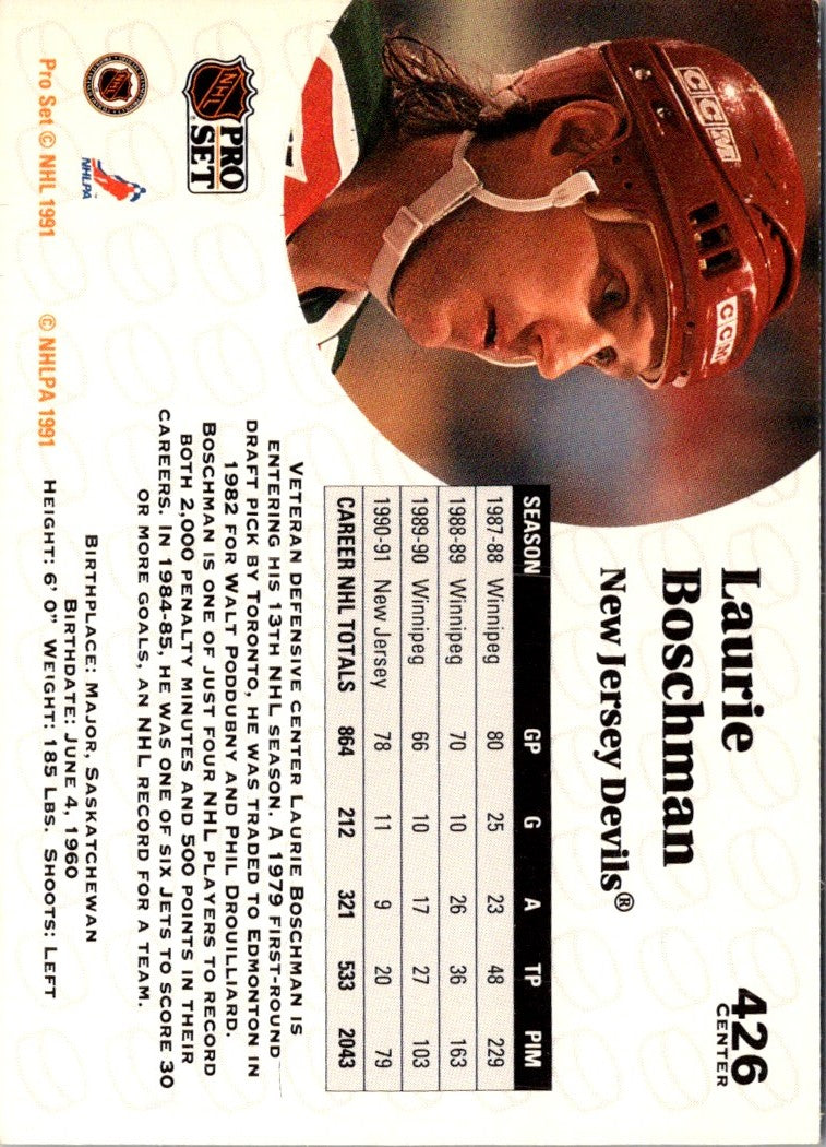 1991 Pro Set Laurie Boschman