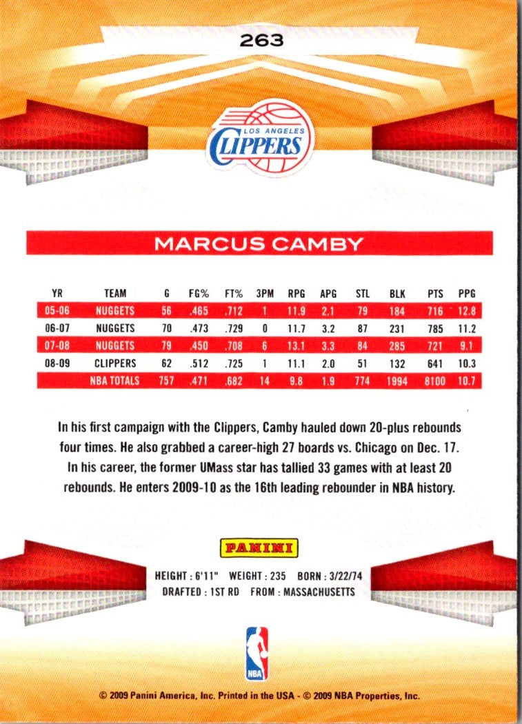 2009 Panini Marcus Camby