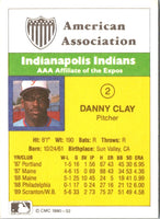 1990 CMC Indianapolis Indians Danny Clay #2