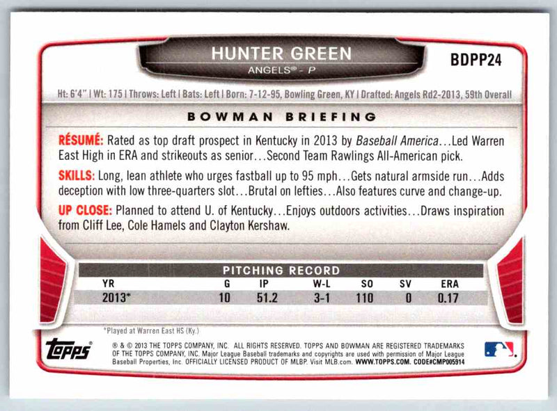 2014 Bowman Hunter Green