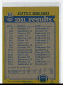 1982 Topps Theotis Brown/John Harris/Steve Largent/Jacob Green