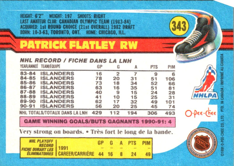 1991 O-Pee-Chee Patrick Flatley