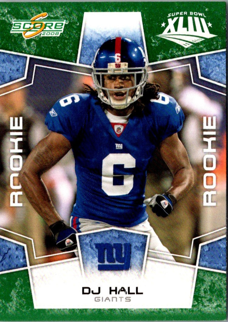 2008 Score Super Bowl XLIII DJ Hall