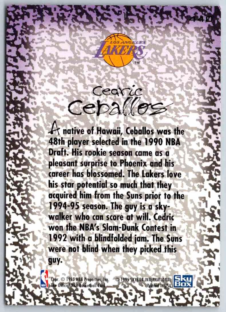 1995 Skybox Cedric Ceballos