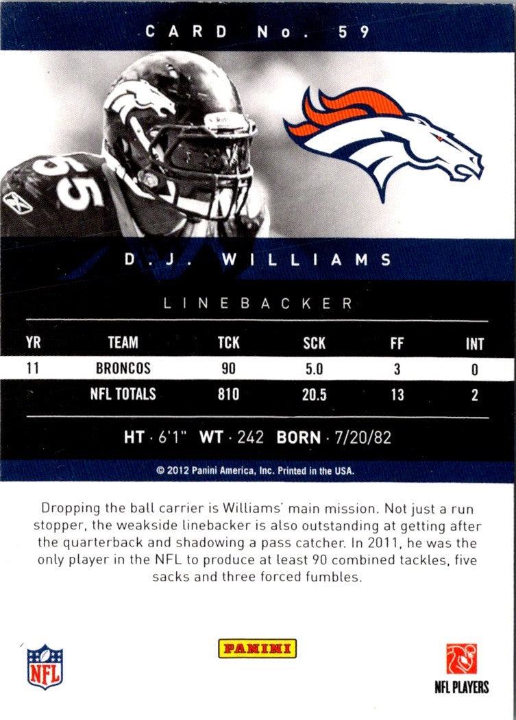 2012 Panini Prestige D.J. Williams