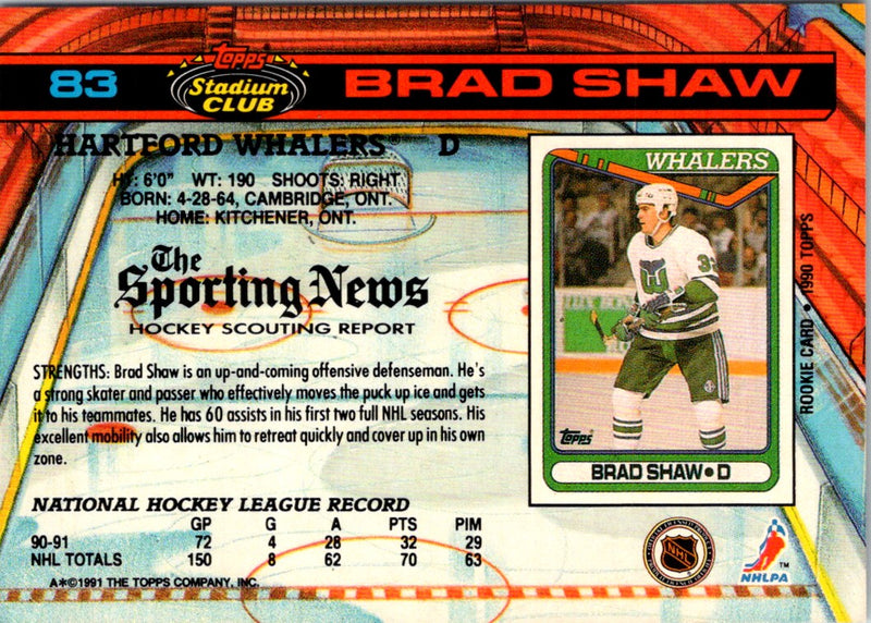 1991 Stadium Club Brad Shaw