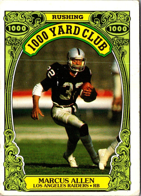 1986 Topps 1000 Yard Club Marcus Allen #1