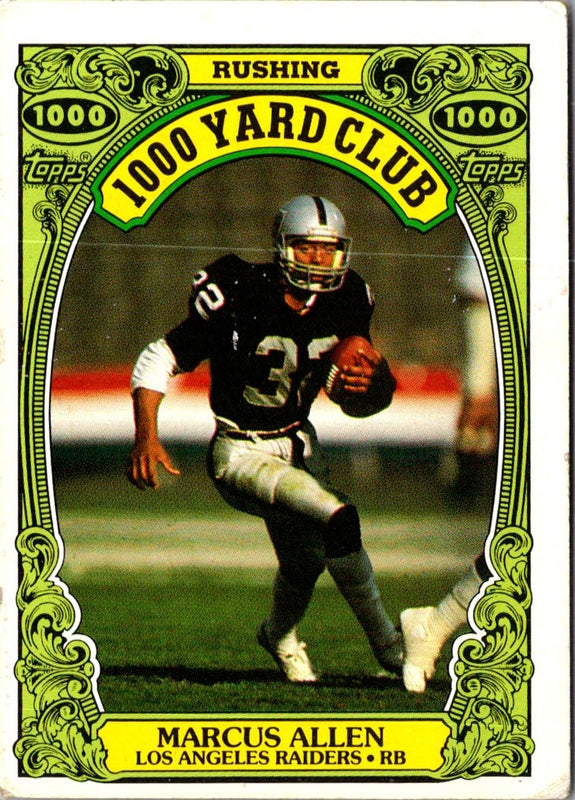 1986 Topps 1000 Yard Club Marcus Allen #1