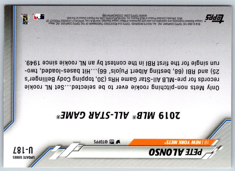 2020 Topps Update Pete Alonso