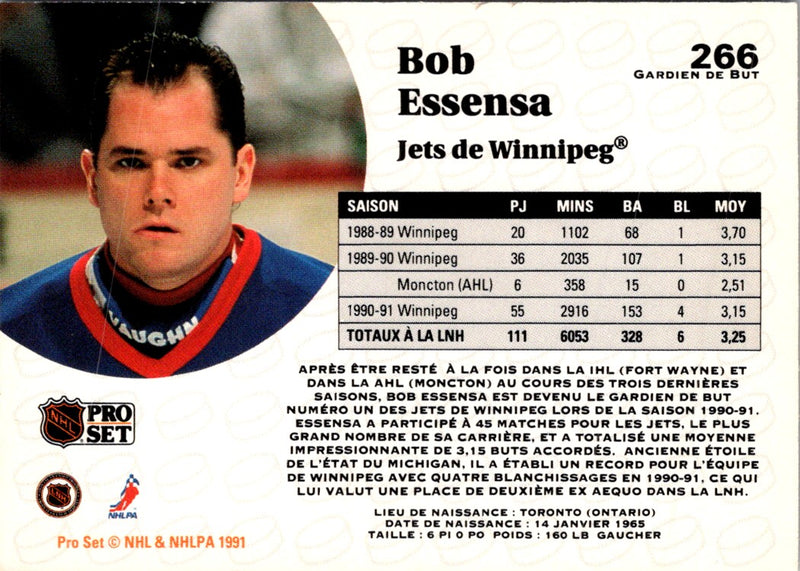 1991 Pro Set Bob Essensa