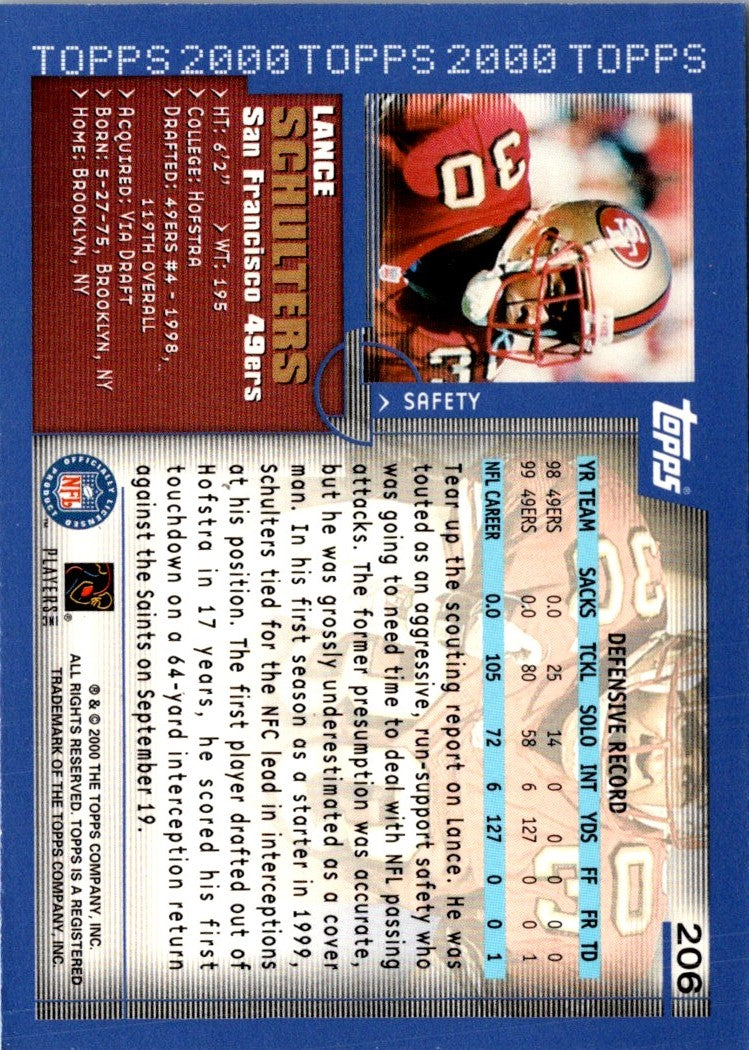 2000 Topps Lance Schulters