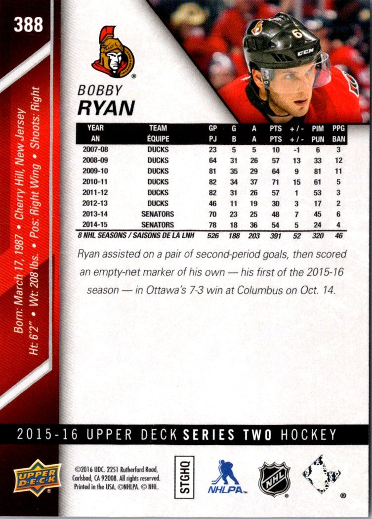 2015 Upper Deck Bobby Ryan