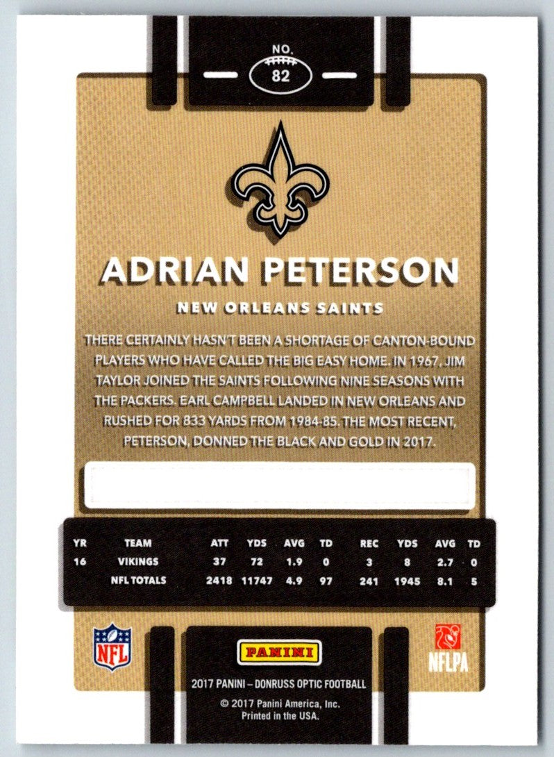 2017 Donruss Optic Adrian Peterson