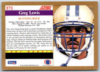 1991 Score Greg Lewis #571