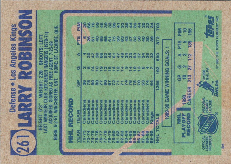 1990 Topps Larry Robinson