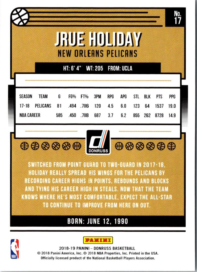 2018 Donruss Jrue Holiday