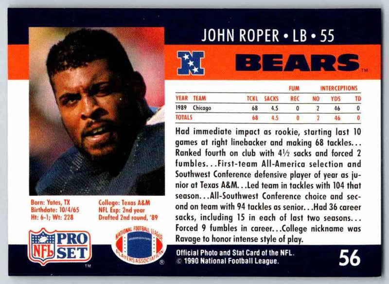 1990 Pro Set John Roper