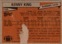 1981 Topps Kenny King #329 Rookie NM-MT