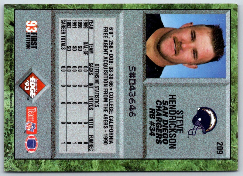 1993 Collector's Edge Steve Hendrickson