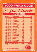1986 Topps 1000 Yard Club Joe Morris #4