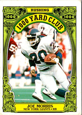 1986 Topps 1000 Yard Club Joe Morris #4