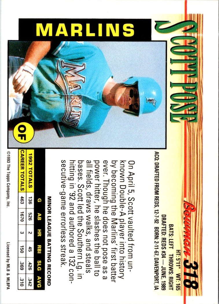 1993 Bowman Scott Pose