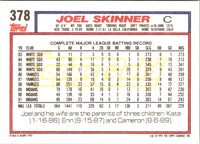 1992 Topps Joel Skinner #378