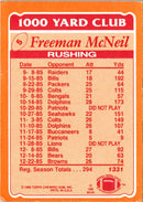 1986 Topps 1000 Yard Club Freeman McNeil