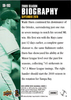 2010 Upper Deck Season Biography Wade Davis #SB-193