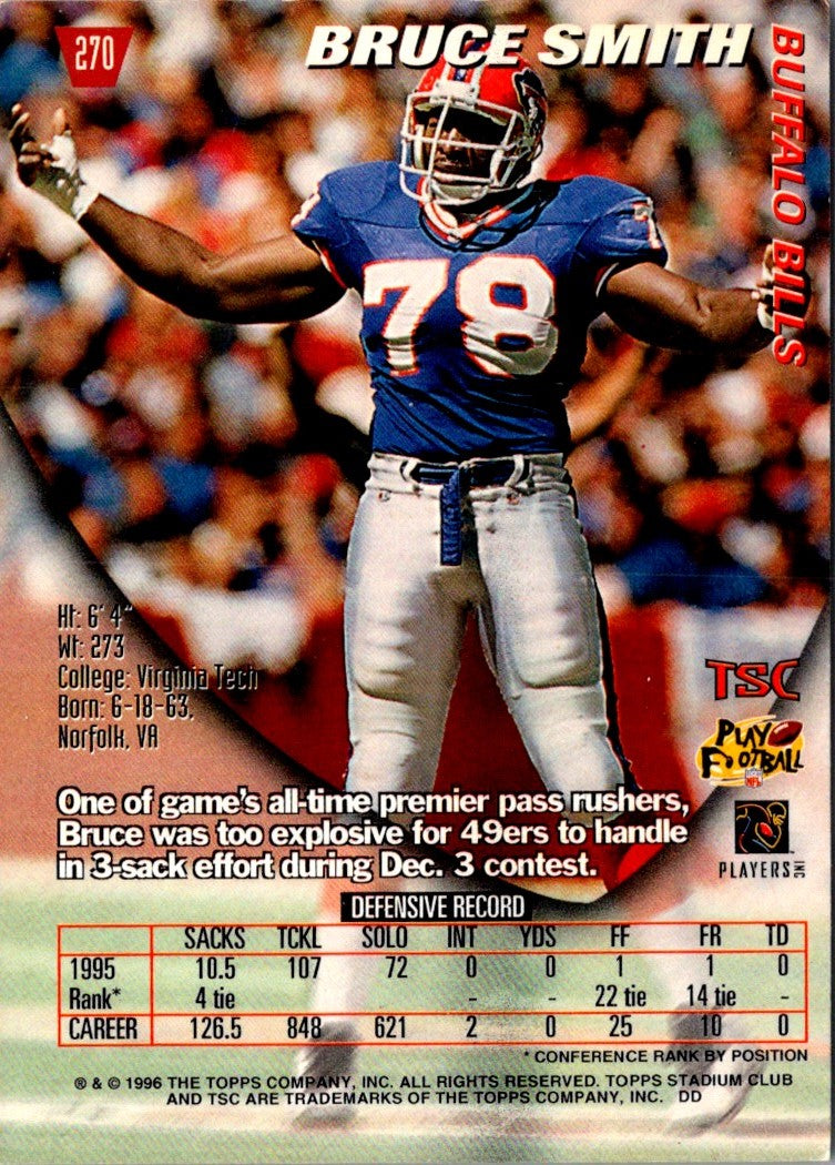 1996 Stadium Club Members Only Bruce Smith