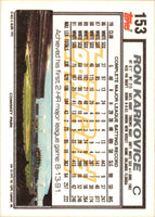 1992 Topps Ron Karkovice #153