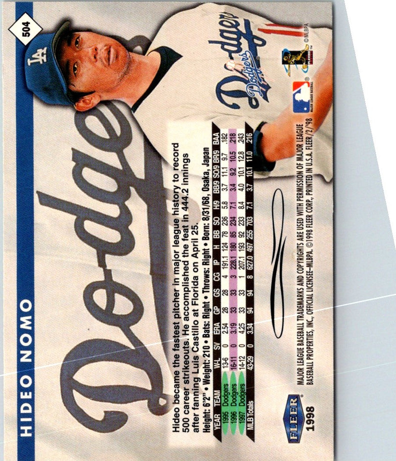 1998 Fleer Tradition Hideo Nomo